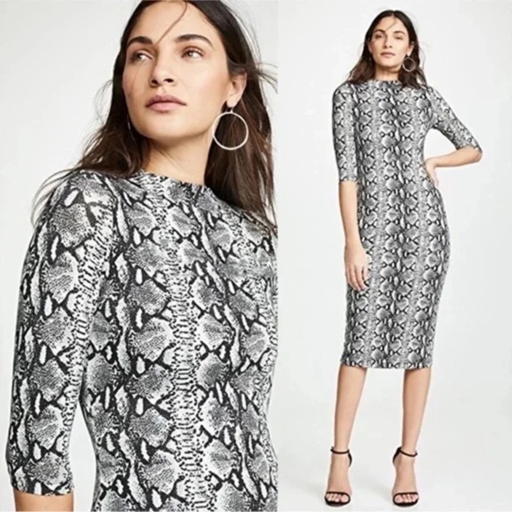 Delora snakeskin Midi Sheath dress- Alice+Olivia - sz 2